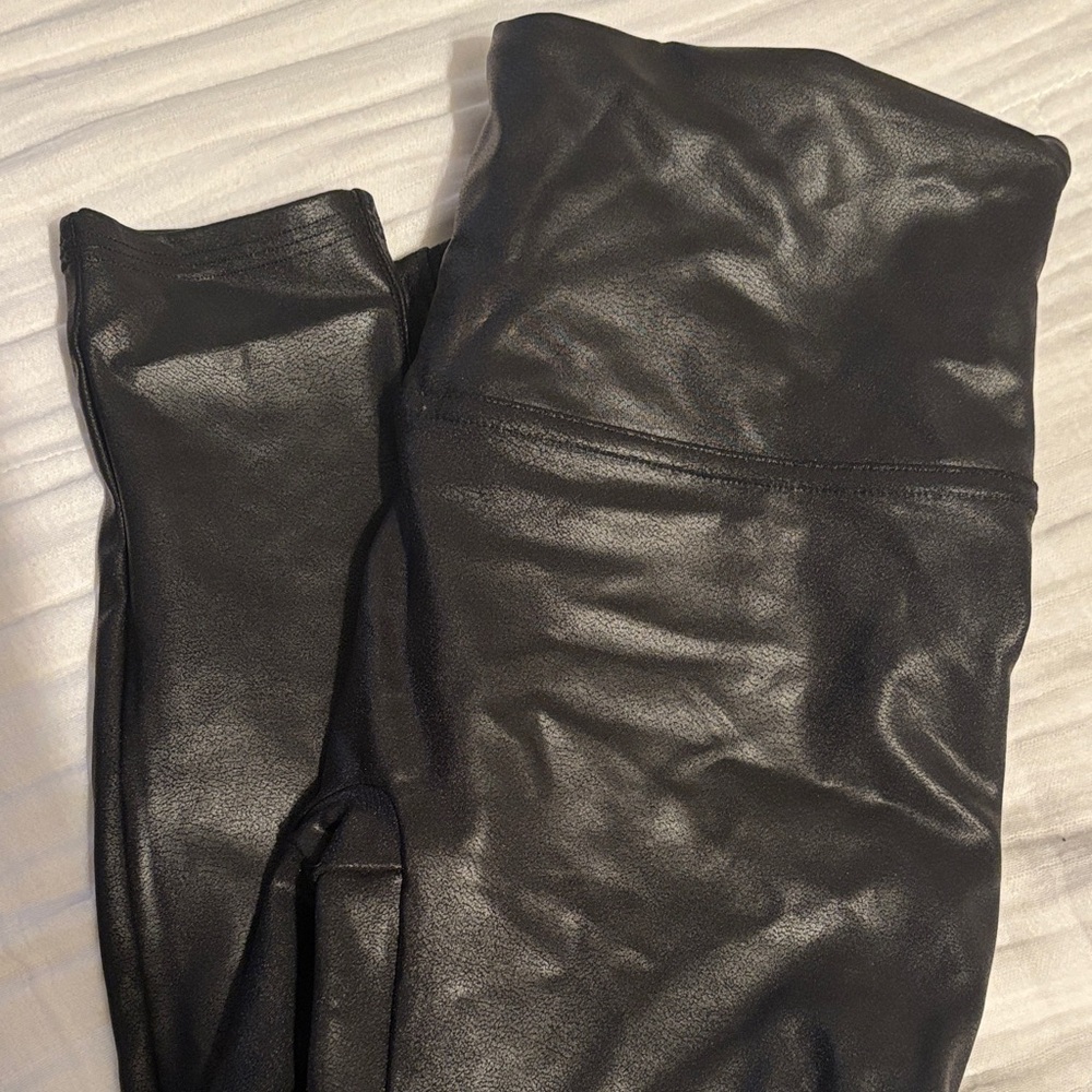 Black Faux Leather Leggings
